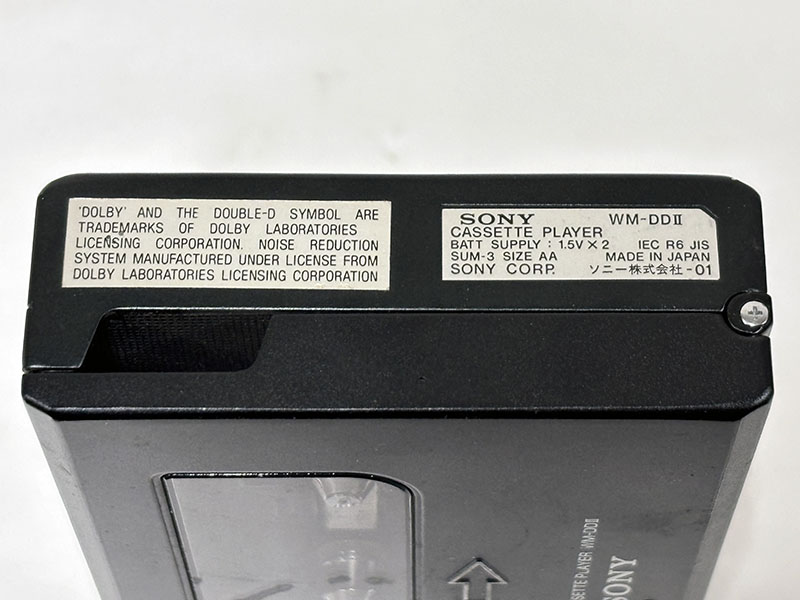WALKMAN WM-DDII 側面 銘板ラベル