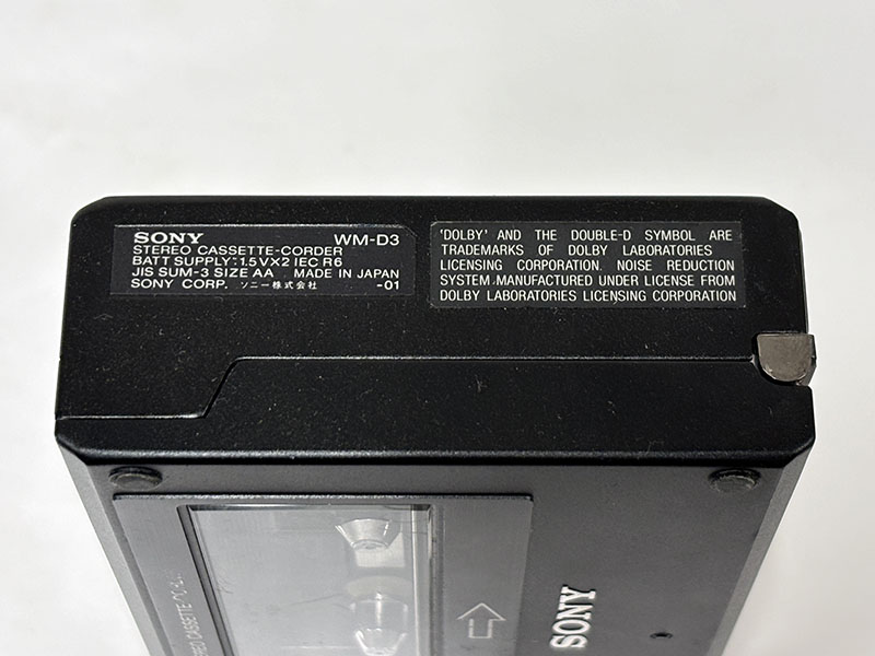 SONY カセットウォークマン WM-D3 側面