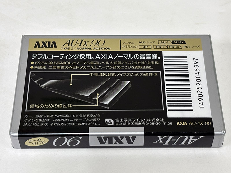 AXIA 未開封 カセットテープ AU-Ix90 パッケージ 裏