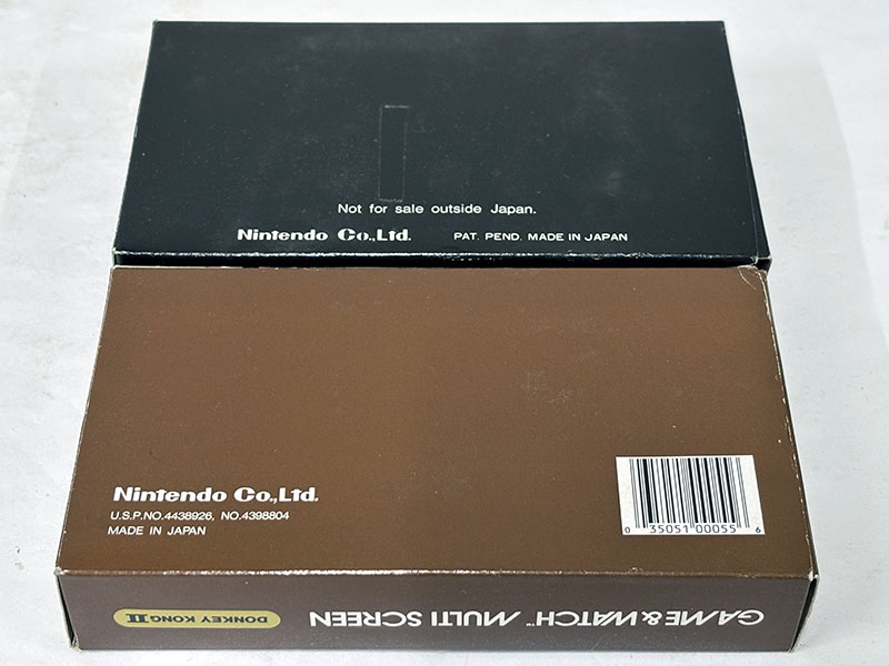 箱・付属品のみ GAME&WATCH ドンキーコング2とピンボール パッケージ裏