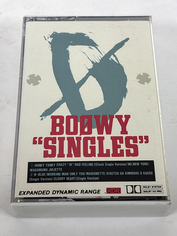 カセットテープ BOOWY "SINGLES" 表面