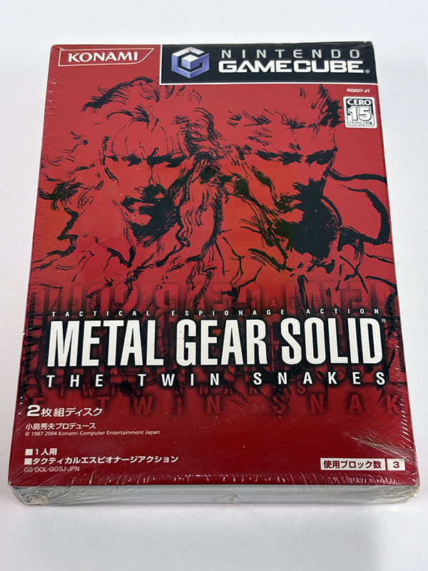 ゲームキューブソフト メタルギアソリッド ザ・ツインスネークス 未開封品 パッケージ表
