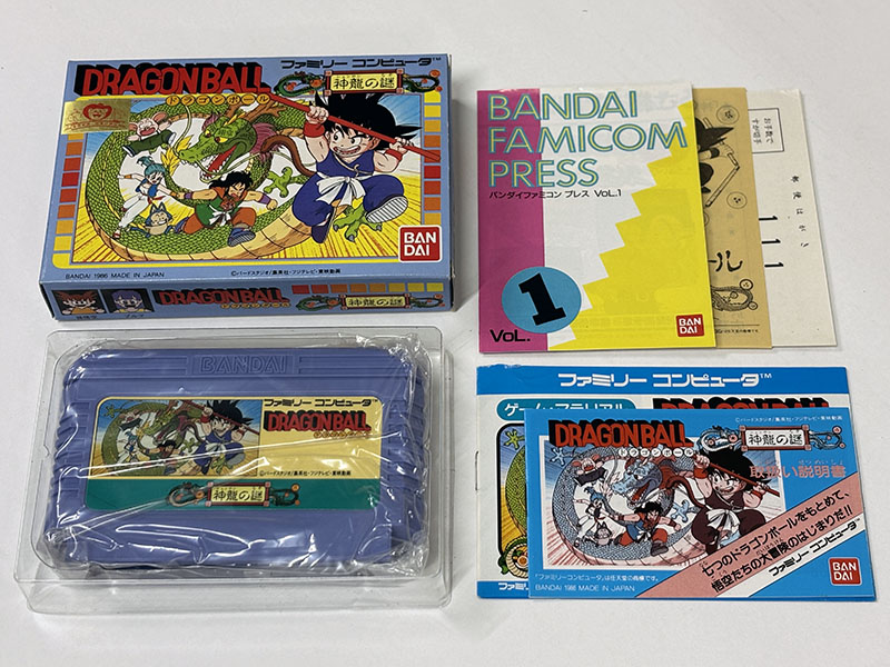 ファミコンソフト DRAGONBALL ドラゴンボール 神龍の謎 同梱品