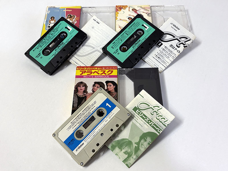 カセットテープ:アルバム アラベスク Arabesque 恋にメリーコーランド 他 3本まとめ 同梱物