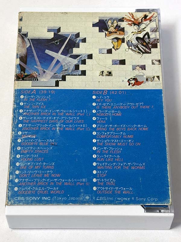 カセットテープ:アルバム ピンク・フロイド PINK FLOYD ザ・ウォール THE WALL パッケージ裏