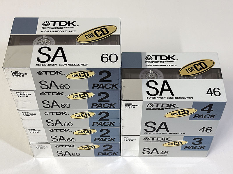 カセットテープ:録音テープ TDK SA60 未開封 正面