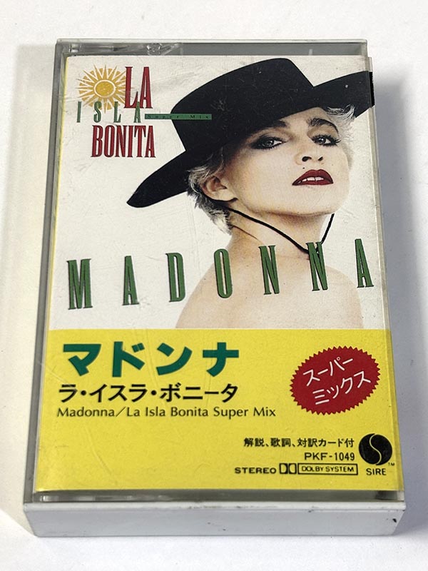 カセットテープ:シングル マドンナ MADONNA ラ・イスラ・ボニータ La Isla Bonita パッケージ表