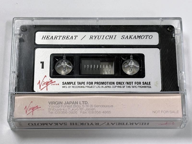 カセットテープ:プロモーション 坂本龍一 ハートビート サヨナラ パッケージ裏