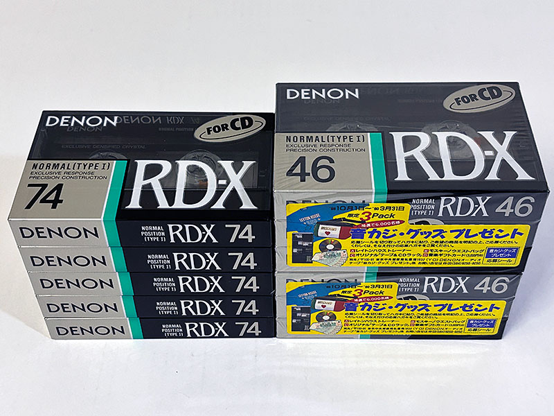 カセットテープ:録音テープ DENON RD-X74 RD-X46 未開封 買取全品