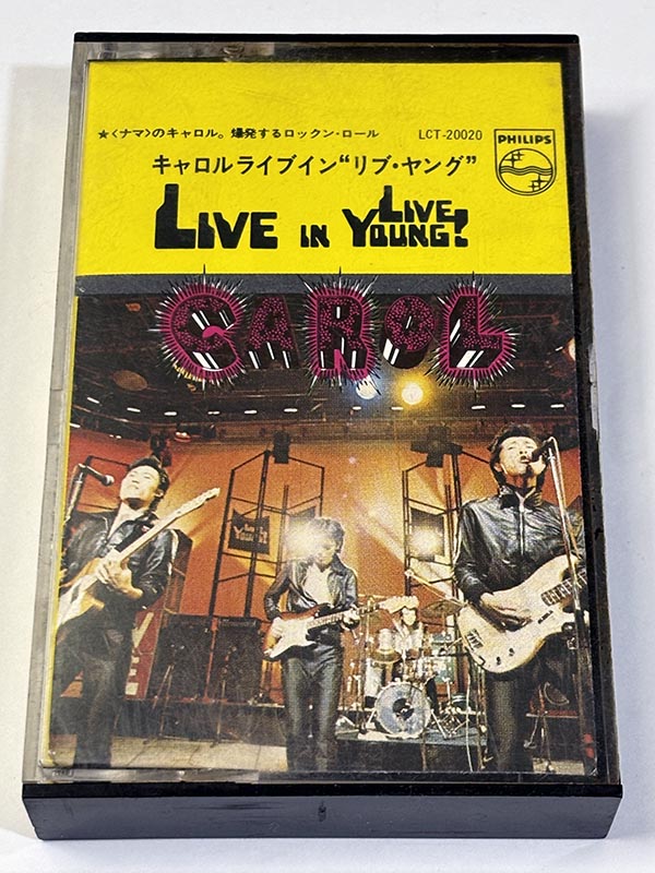 カセットテープ:アルバム キャロル CAROL LIVE IN LIVE YOUNG! パッケージ表