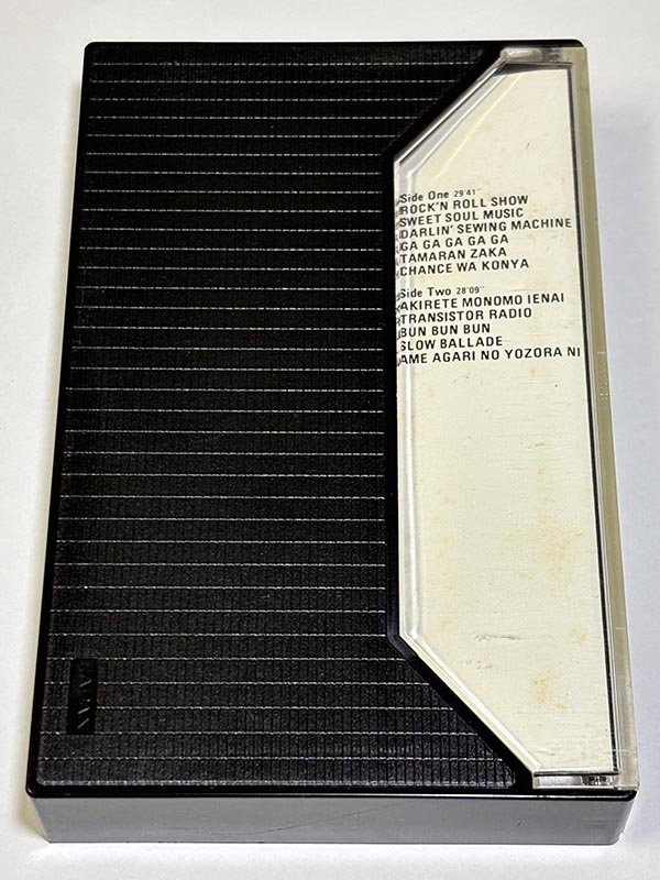 カセットテープ:ライブアルバム RCサクセション Yeahhhhh… AT 武道館 パッケージ裏