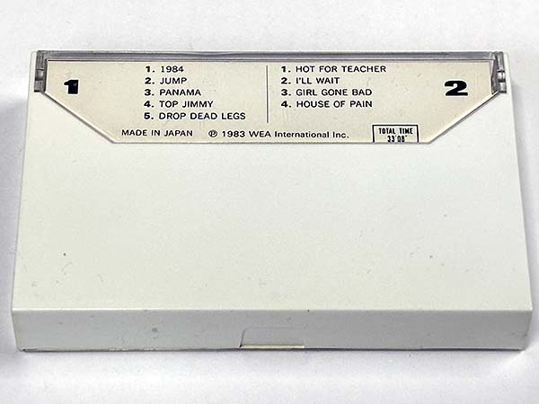 カセットテープ:アルバム ヴァン・ヘイレン VAN HALEN 1984 パッケージ裏