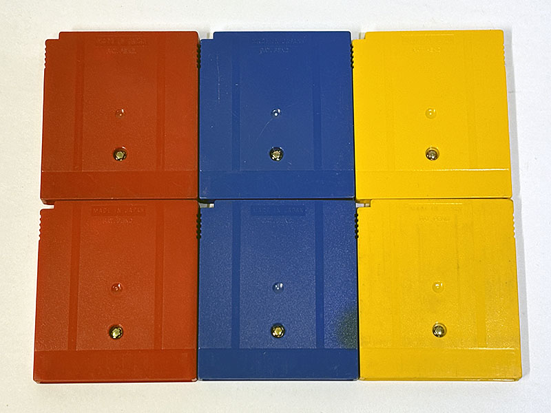 ゲームボーイソフト 海外版 ポケットモンスター レッド・ブルー・イエローバージョン カセット裏