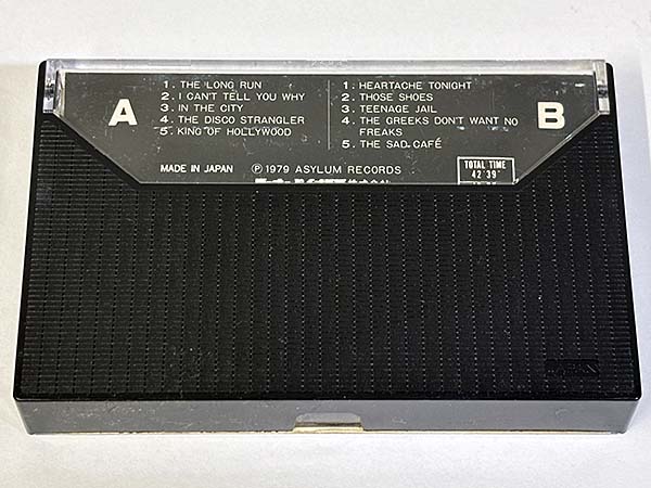 カセットテープ:アルバム EAGLES イーグルス THE LONG RUN ロング・ラン パッケージ裏