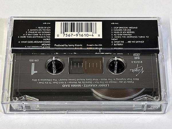 カセットテープ:アルバム LENNY KRAVITZ レニー・クラヴィッツ MAMA SAID ママ・セッド パッケージ裏