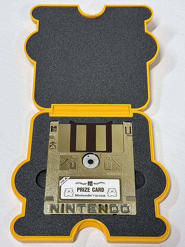 ディスクシステム 非売品ソフト PRIZE CARD GOLF スペシャルコース ゴールドディスク ディスク裏面