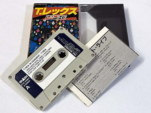 カセットテープ:ライブアルバム T.REX T.レックス T.REX IN CONCERT ベスト・ライヴ 同梱物