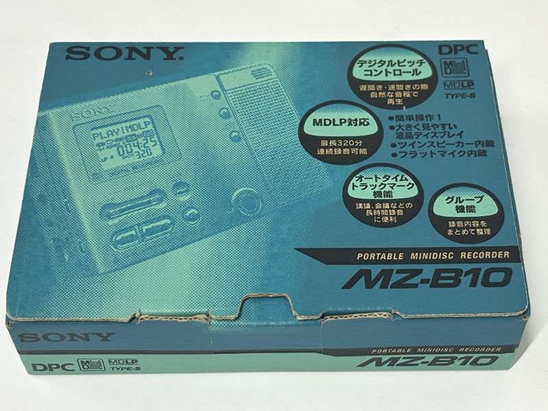 SONY MZ-B10 MDレコーダー 箱付き パッケージ表