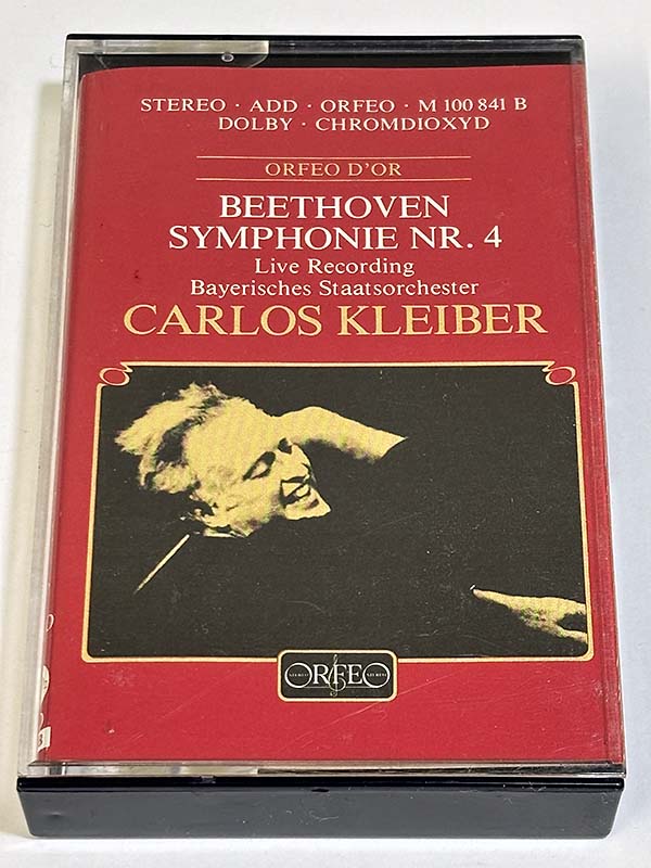 カセットテープ:クラシック カルロス・クライバー バイエルン国立管弦楽団 ベートーヴェン 交響曲第4番 パッケージ表