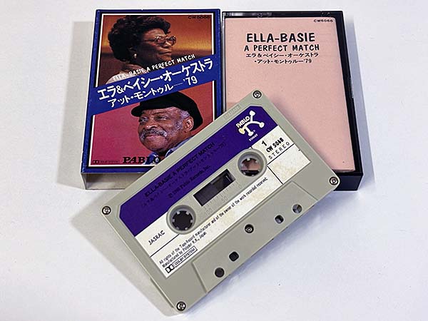カセットテープ:アルバム エラ&ベイシー・オーケストラ ELLA - BASIE アット・モントゥル '79 A PERFECT MATCH 同梱物