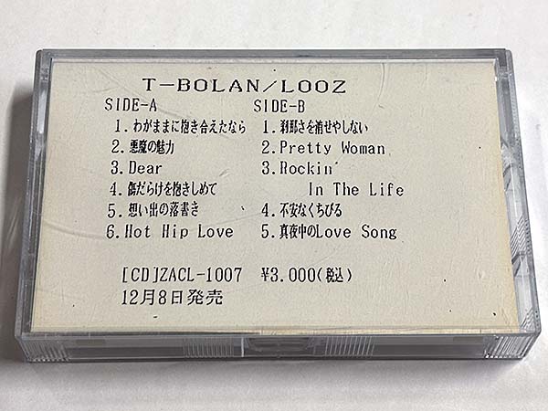 カセットテープ:見本品 T-BOLAN LOOZ 非売品 パッケージ表