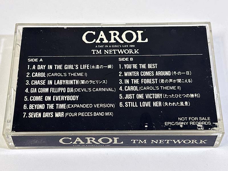 カセットテープ:見本盤 TM NETWORK CAROL -A Day In A Girl's Life 1991- パッケージ表