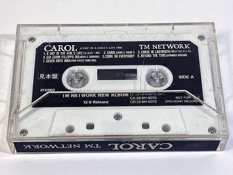 カセットテープ:見本盤 TM NETWORK CAROL -A Day In A Girl's Life 1991- パッケージ裏