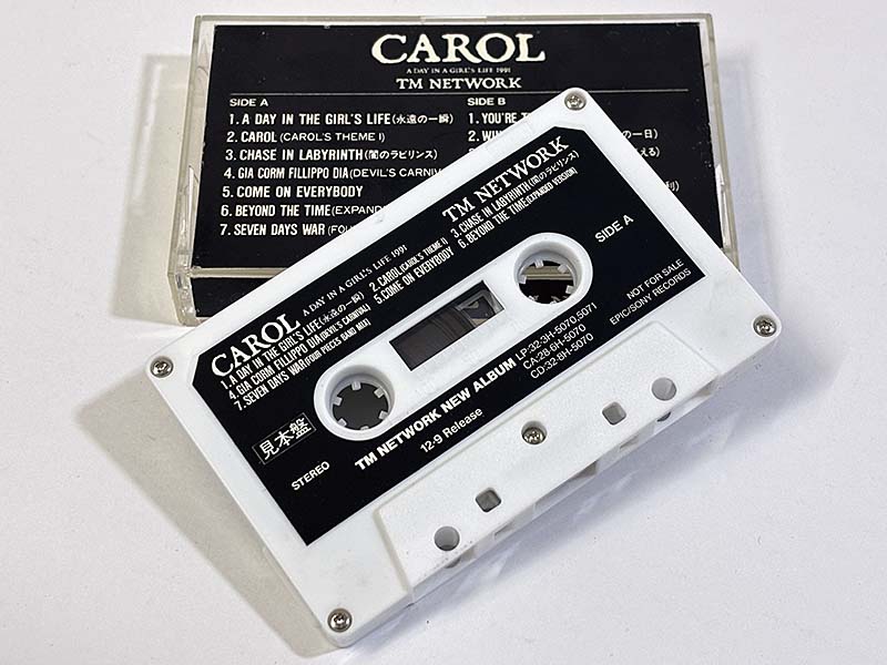 カセットテープ:見本盤 TM NETWORK CAROL -A Day In A Girl's Life 1991- 同梱物