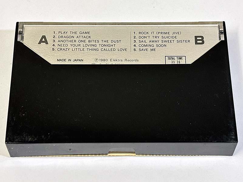 カセットテープ:アルバム クイーン QUEEN ザ・ゲーム THE GAME パッケージ裏