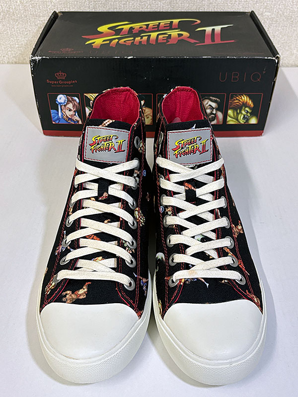 ゲーム関連グッズ UBIQ×CAPCOM コラボスニーカー ストリートファイターIIモデル 未使用品 前面