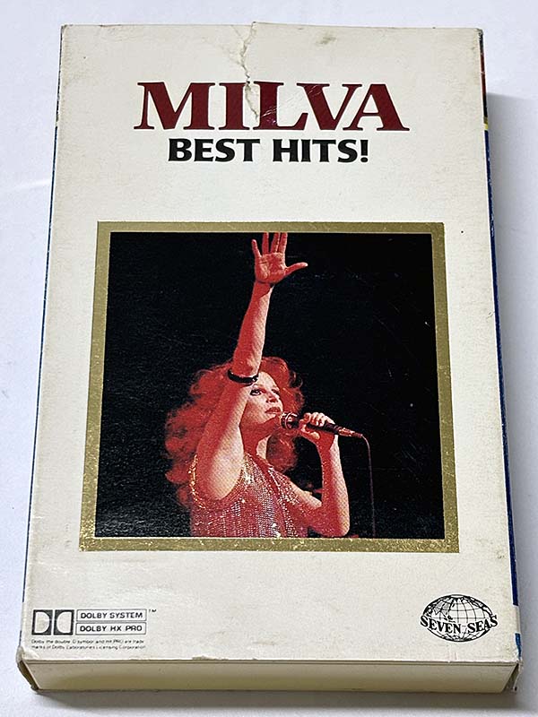 カセットテープ:コンピレーション ミルバ MILVA ベスト・ヒッツ! BEST HITS! パッケージ表