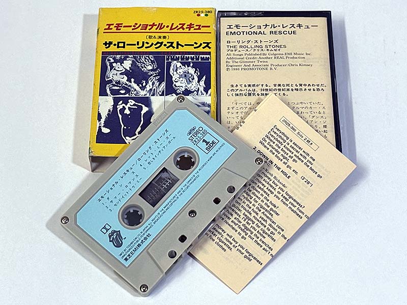 カセットテープ:アルバム ローリング・ストーンズ The Rolling Stones エモーショナル・レスキュー Emotional Rescue 同梱物